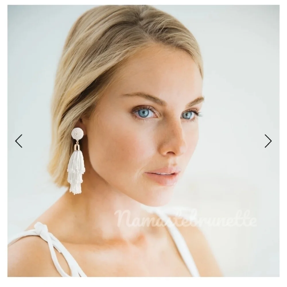 $55 Rachel Zoe Panacea Beaded Tassel Earrings